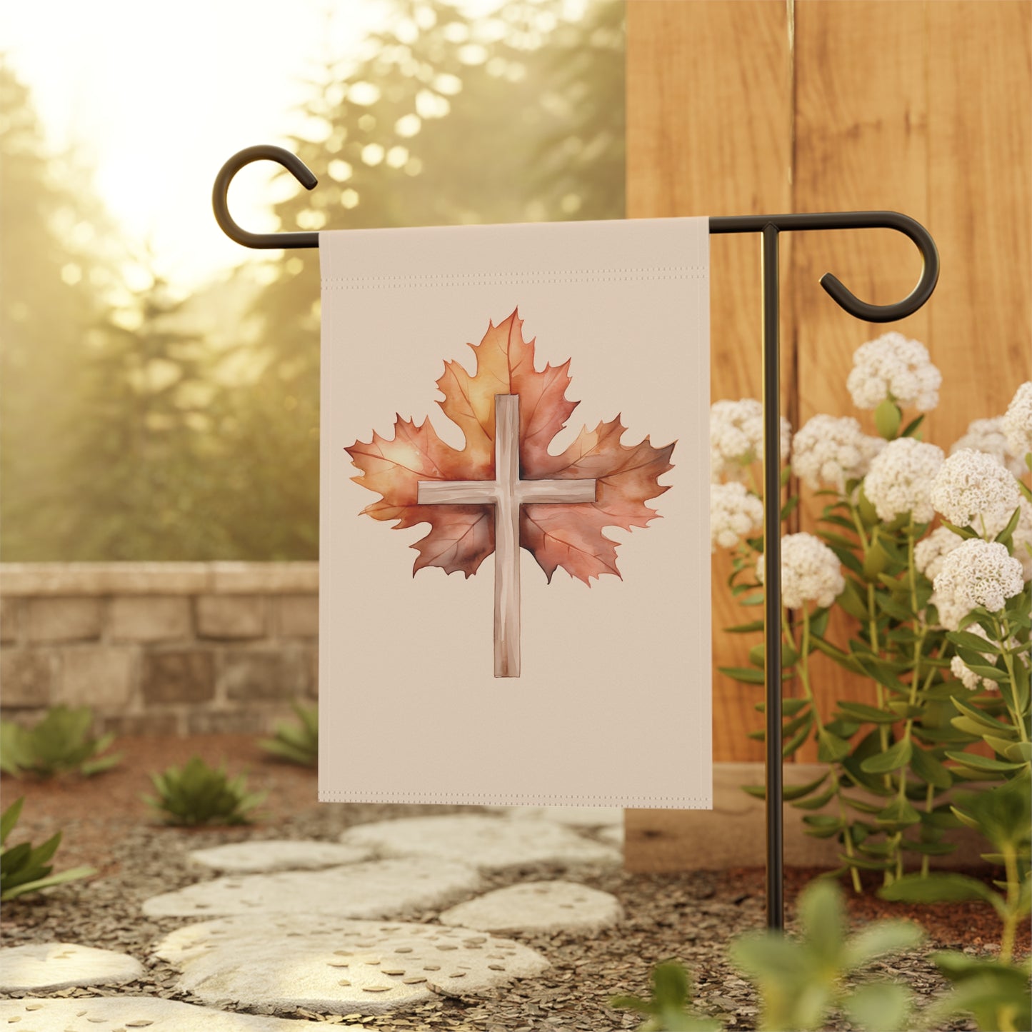 Simple Autumn Cross | Garden Flag