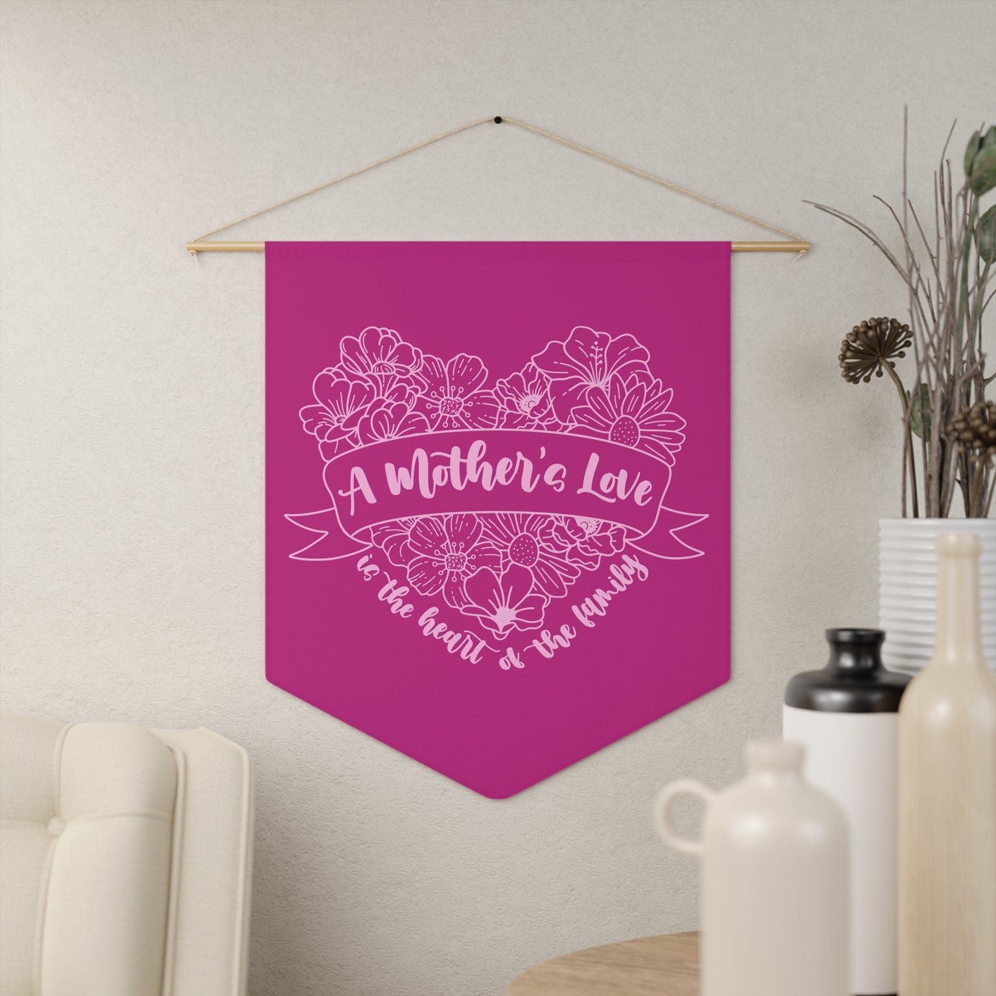 A Mother's Love is the Heart of the Family | Wall Hanging