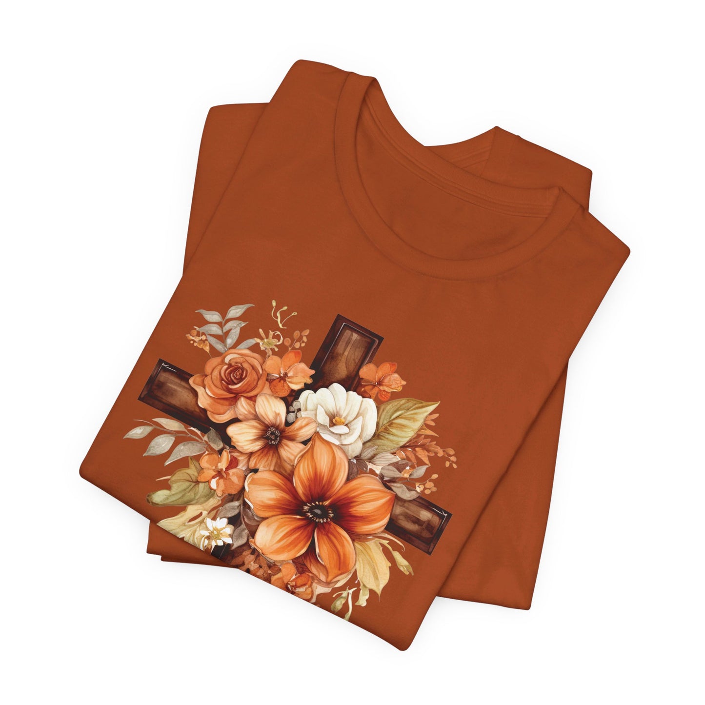 Floral Autumn Cross | T-Shirt