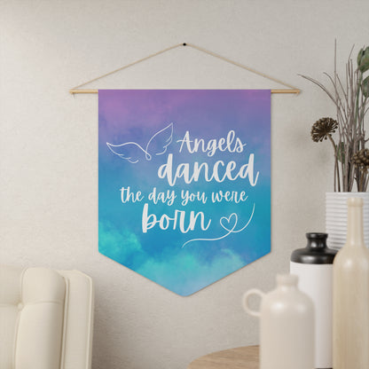 Angels Danced the Day You Were Born | Wall Hanging (Purple Light)