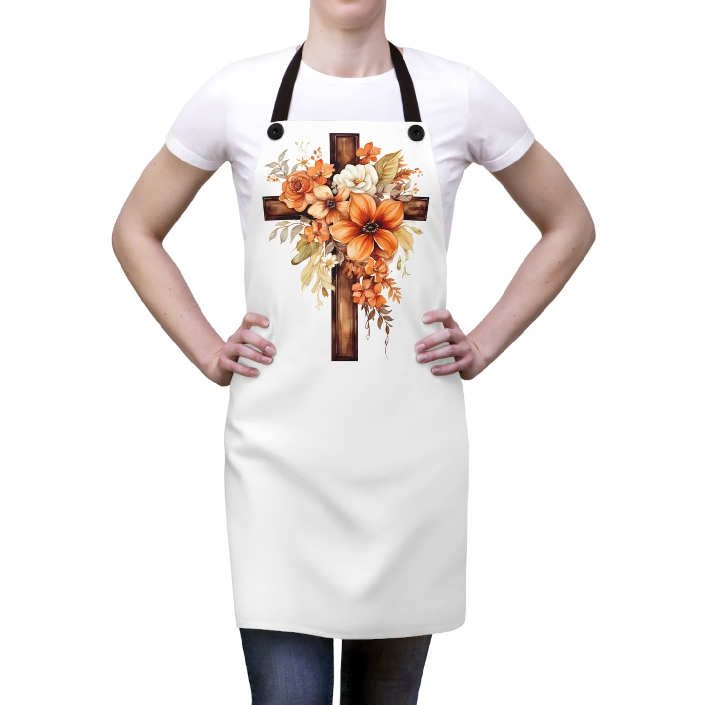 Floral Autumn Cross | Apron