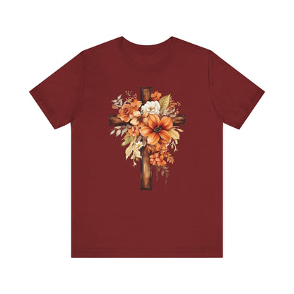 Floral Autumn Cross | T-Shirt