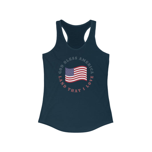 God Bless America (Wave) | Racerback Tank