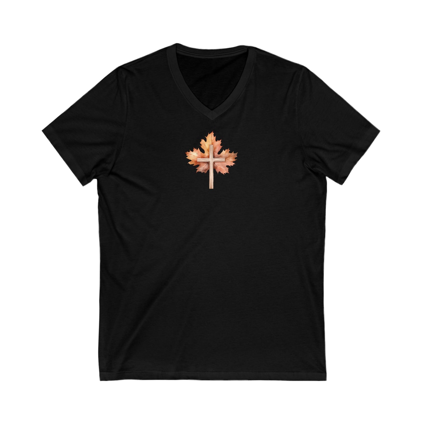 Simple Autumn Cross | V-Neck T-Shirt