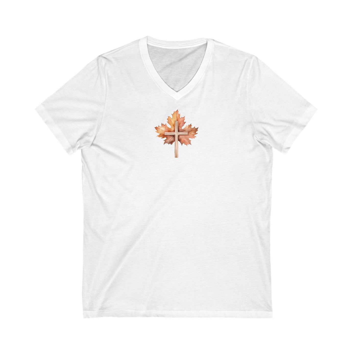 Simple Autumn Cross | V-Neck T-Shirt