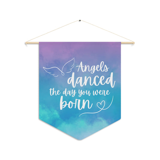 Angels Danced the Day You Were Born | Wall Hanging (Purple Light)