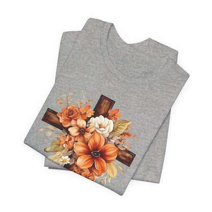 Floral Autumn Cross | T-Shirt