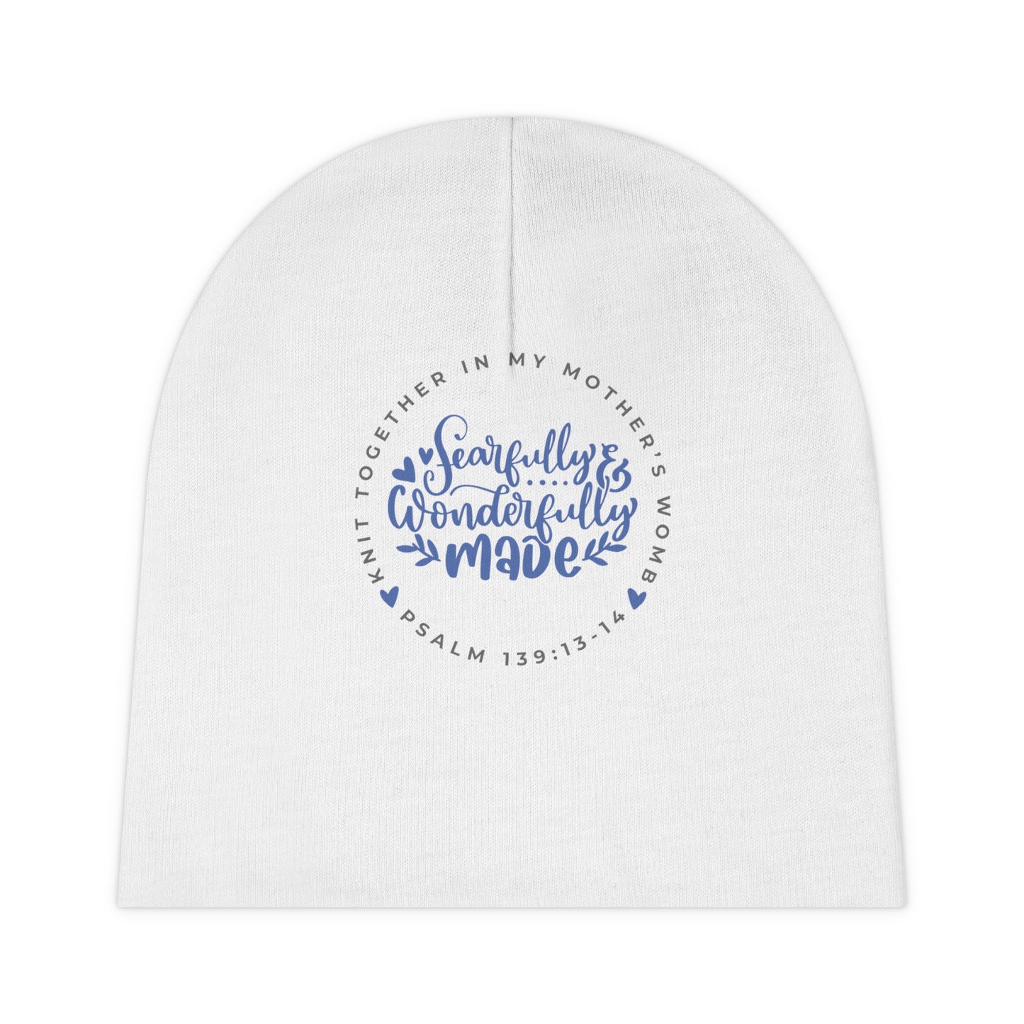 Knit Together - Fearfully and Wonderfully Made | Baby Beanie (Blue)