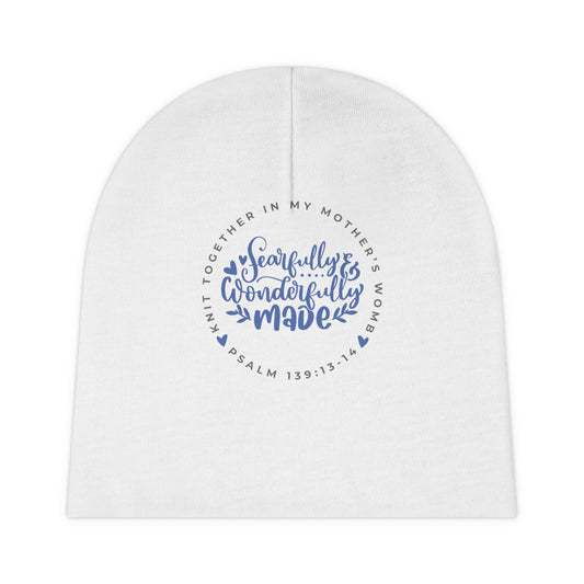 Knit Together - Fearfully and Wonderfully Made | Baby Beanie (Blue)