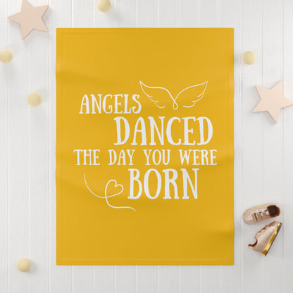 Angels Danced the Day You Were Born | Baby Blanket (Yellow)