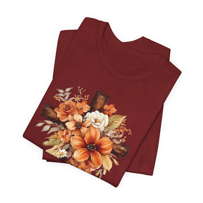 Floral Autumn Cross | T-Shirt