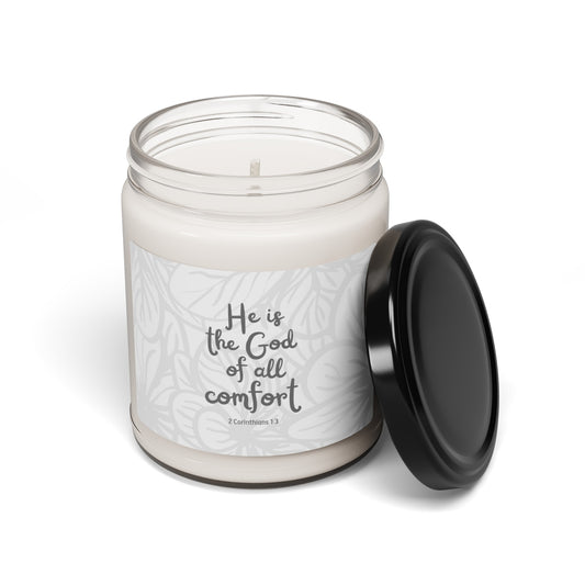 He is the God of all Comfort | Soy Candle (Gray Floral)