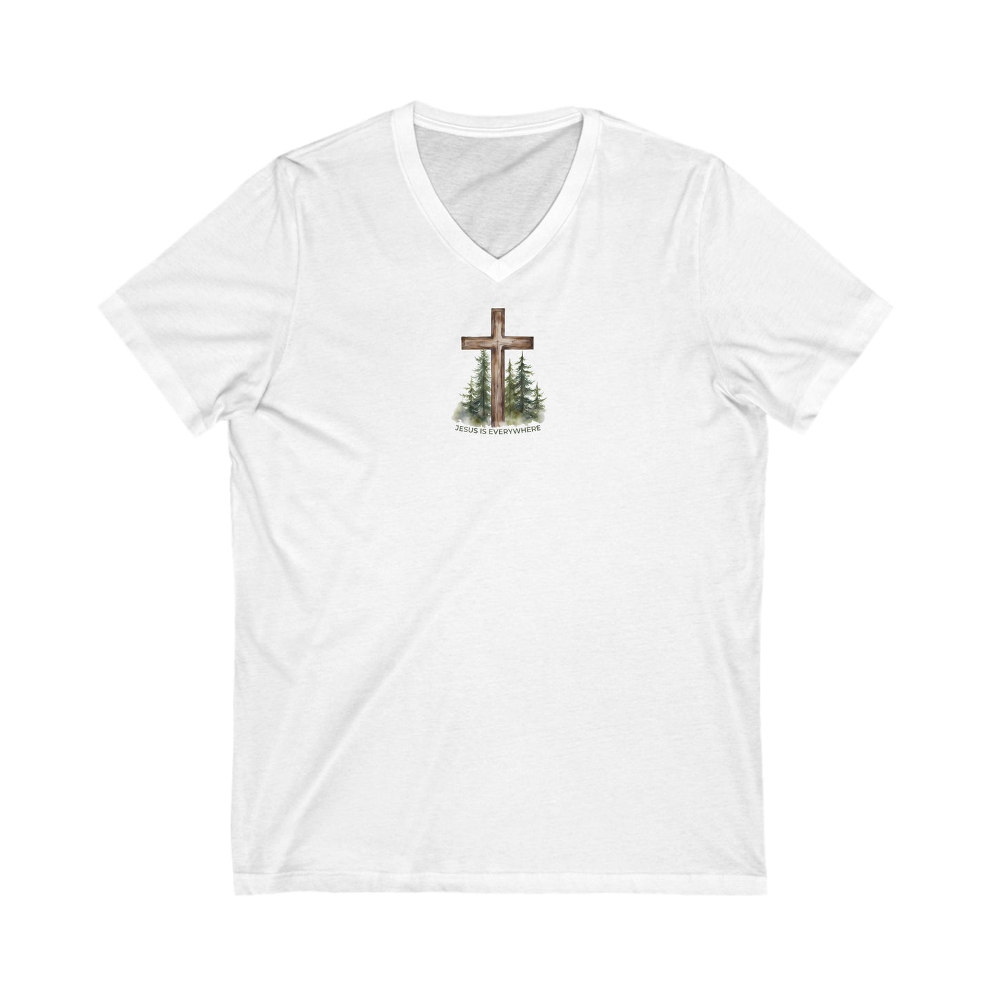 Jesus Is Everywhere (Trees) | V-Neck T-Shirt