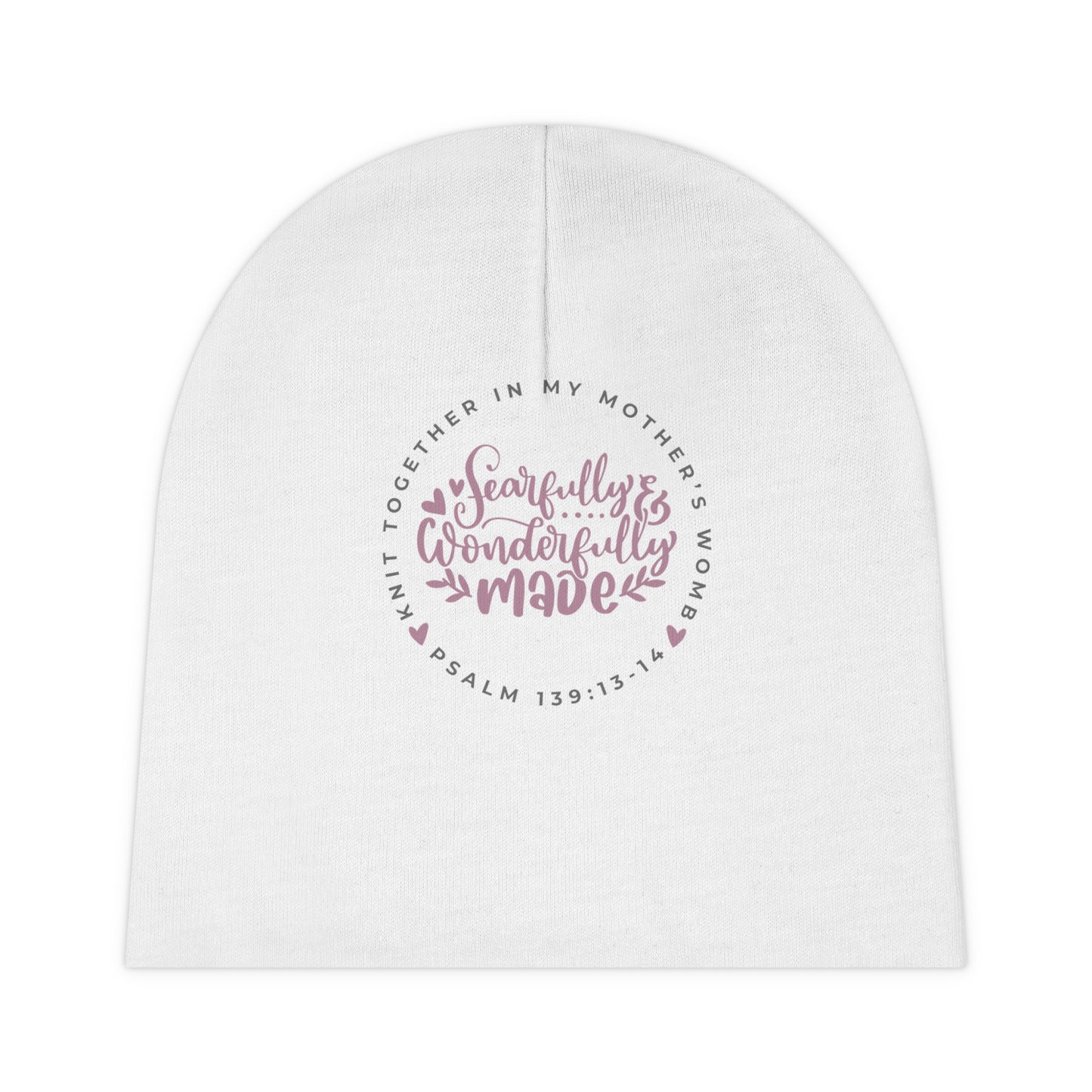 Knit Together - Fearfully and Wonderfully Made | Baby Beanie (Pink)