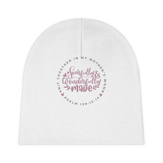 Knit Together - Fearfully and Wonderfully Made | Baby Beanie (Pink)