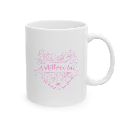 A Mother's Love is the Heart of the Family | Ceramic Mug