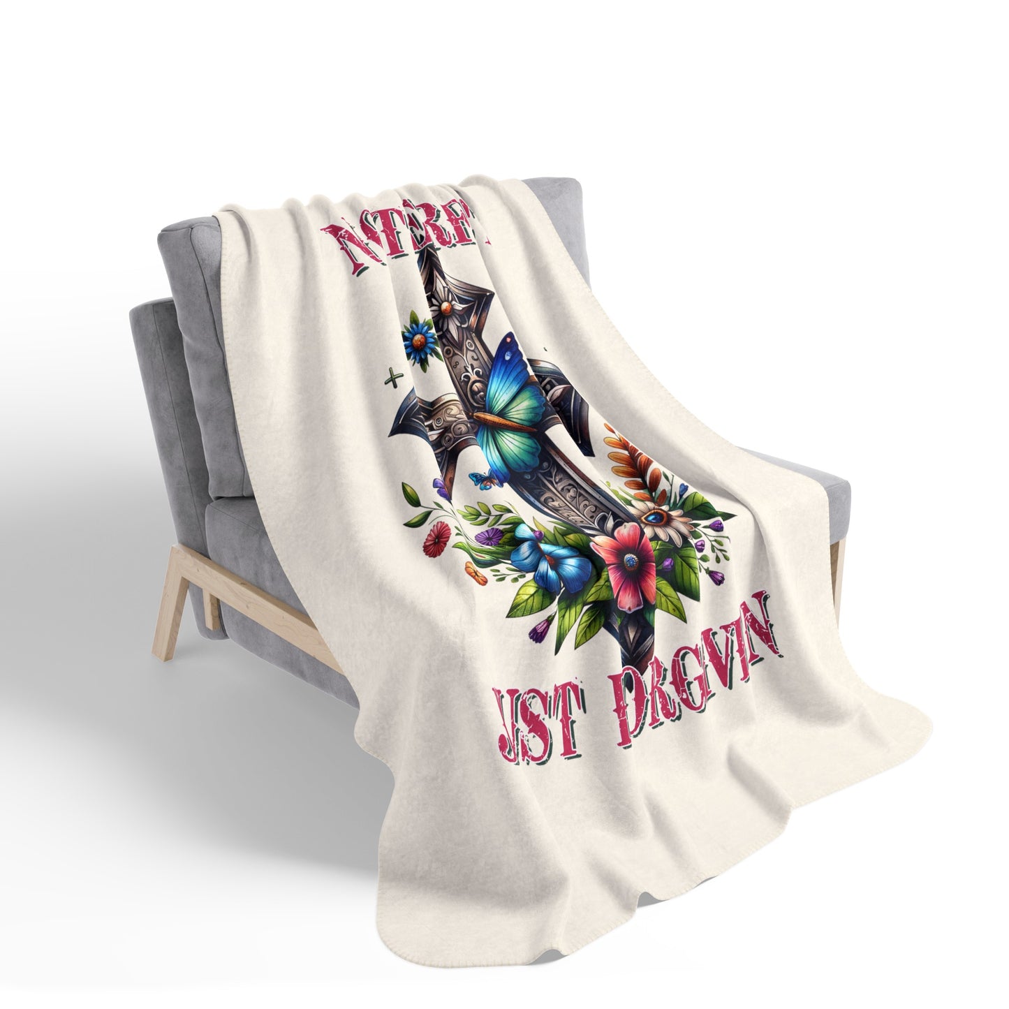 Not Perfect Just Forgiven | Fleece Sherpa Throw Blanket