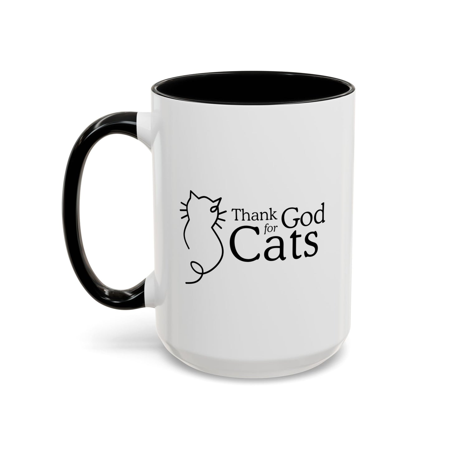 Thank God for Cats | Large Color Accent Mug