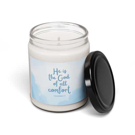 He is the God of all Comfort | Soy Candle (Blue Skies)